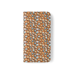Sea Shells Samsung Galaxy Flip Cases - Faux Leather - Dipaliz - Mobile Phone