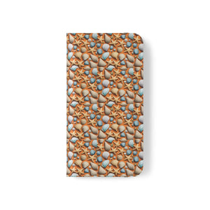 Sea Shells Samsung Galaxy Flip Cases - Faux Leather - Dipaliz - Mobile Phone