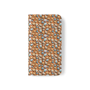 Sea Shells Samsung Galaxy Flip Cases - Faux Leather - Dipaliz - Mobile Phone