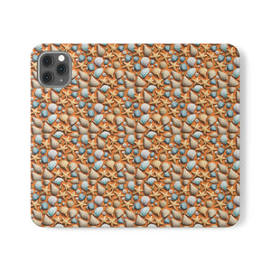 Sea Shells Samsung Galaxy Flip Cases - Faux Leather - Dipaliz - Mobile Phone