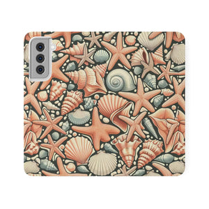 Ocean Wave Samsung Galaxy Flip Cases - Sea Shells - Dipaliz - Mobile Phone