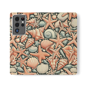Ocean Wave Samsung Galaxy Flip Cases - Sea Shells - Dipaliz - Mobile Phone