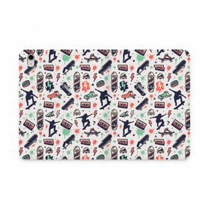 Dipaliz Skateboard Pattern Tablet Folio Vegan Leather - Computer Accessories