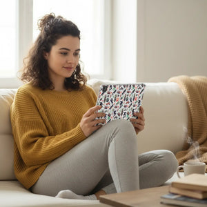 Dipaliz Skateboard Pattern Tablet Folio Vegan Leather - Computer Accessories