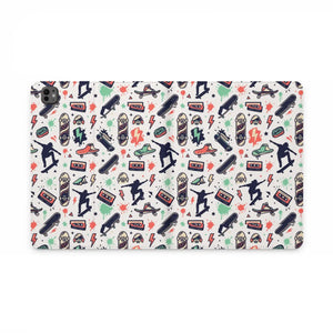 Dipaliz Skateboard Pattern Tablet Folio Vegan Leather - Computer Accessories
