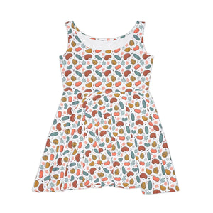Dipaliz Skater Dress Abstract Pebble Print Summer Wear - Dresses