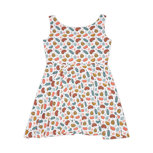 Dipaliz Skater Dress Abstract Pebble Print Summer Wear - Dresses