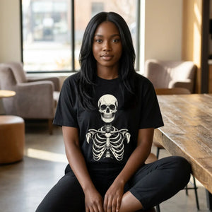 Dipaliz Skeleton Ribcage t Shirt Vintage Skull Graphic Tee - T-shirts