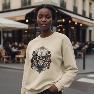 Dipaliz Skull Crewneck Sweatshirt Cotton Blend - Sweatshirts
