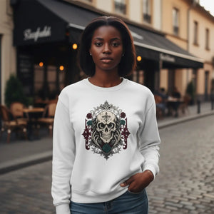 Dipaliz Skull Crewneck Sweatshirt Cotton Blend - Sweatshirts