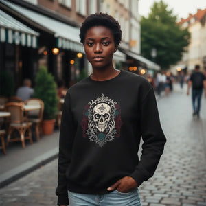 Dipaliz Skull Crewneck Sweatshirt Cotton Blend - Sweatshirts