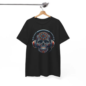 T-shirt - Skull Headphones Deluxe Tee - Heavy Cotton Unisex - Dipaliz