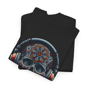T-shirt - Skull Headphones Deluxe Tee - Heavy Cotton Unisex - Dipaliz