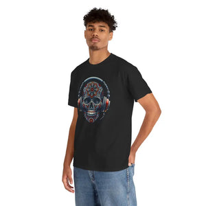 T-shirt - Skull Headphones Deluxe Tee - Heavy Cotton Unisex - Dipaliz