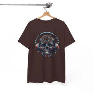 T-shirt - Skull Headphones Deluxe Tee - Heavy Cotton Unisex - Dipaliz