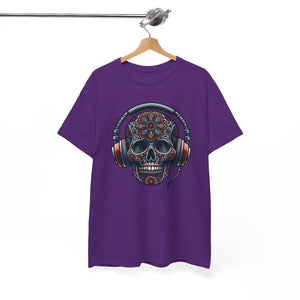 T-shirt - Skull Headphones Deluxe Tee - Heavy Cotton Unisex - Dipaliz