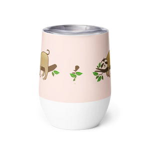 Insulated Sloth Wine Tumbler - Stainless Steel Outdoor - Dipaliz - Tumblers