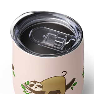 Insulated Sloth Wine Tumbler - Stainless Steel Outdoor - Dipaliz - Tumblers