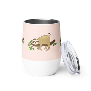 Insulated Sloth Wine Tumbler - Stainless Steel Outdoor - Dipaliz - Tumblers