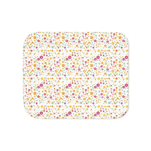 Floral Sherpa Blanket – Small Flower Pattern - Dipaliz - Blankets