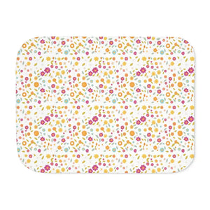 Home Decor - Small Flower Sherpa Blanket - Ultra Soft Cozy Throw - Dipaliz