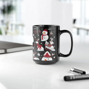 11oz Black Mug Winter Christmas Decoration Magic Celebration Dipaliz - 15oz - Mugs