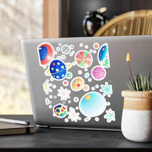 Cosmic Kiss Cut Vinyl Decals - Interstellar Design - Dipaliz - Electronics Stickers &