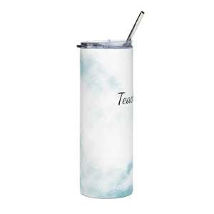 Teal Colored Skinny Tumbler 20oz Stainless Steel - Dipaliz - White / Tumblers