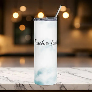 Teal Colored Skinny Tumbler 20oz Stainless Steel - Dipaliz - White / Tumblers