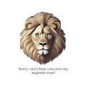 Majestic Lion Roar Kiss Cut Vinyl Decal - Wild Style - Dipaliz - Electronics Stickers & Decals