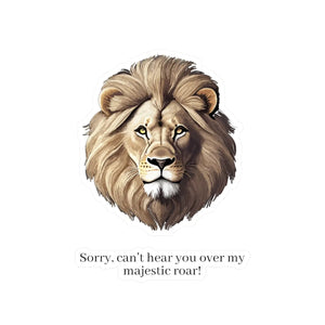 Majestic Lion Roar Kiss Cut Vinyl Decal - Wild Style - Dipaliz - Electronics Stickers & Decals