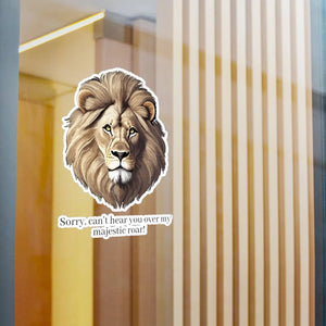 Majestic Lion Roar Kiss Cut Vinyl Decal - Wild Style - Dipaliz - Electronics Stickers & Decals