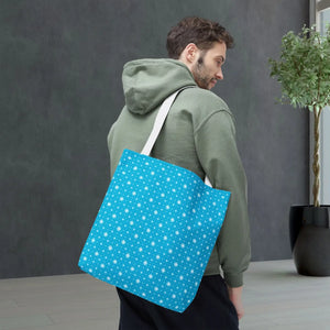 Spiral Blue Print Tote Bag Polyester Daily use Dipaliz - Handbags