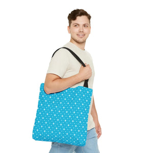 Spiral Blue Print Tote Bag Polyester Daily use Dipaliz - Handbags