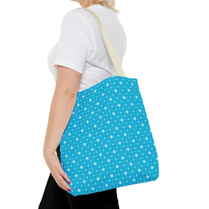 Spiral Blue Print Tote Bag Polyester Daily use Dipaliz - Handbags