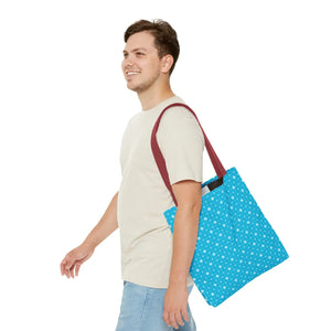 Spiral Blue Print Tote Bag Polyester Daily use Dipaliz - Handbags