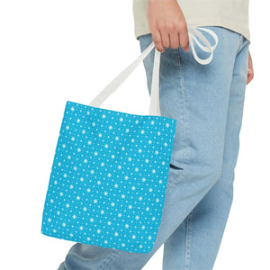 Spiral Blue Print Tote Bag Polyester Daily use Dipaliz - Handbags