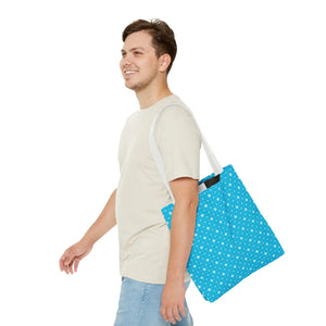 Spiral Blue Print Tote Bag Polyester Daily use Dipaliz - Handbags