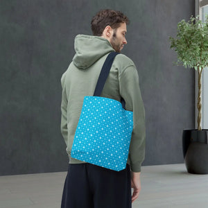 Spiral Blue Print Tote Bag Polyester Daily use Dipaliz - Handbags