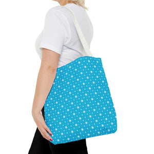 Spiral Blue Print Tote Bag Polyester Daily use Dipaliz - Handbags