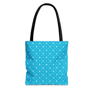 Print Tote Bag - Spiral Blue Background Design - Dipaliz - 13’’ × / Black - Handbags