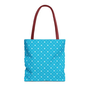 Print Tote Bag - Spiral Blue Background Design - Dipaliz - 16’’ × / Red - Handbags