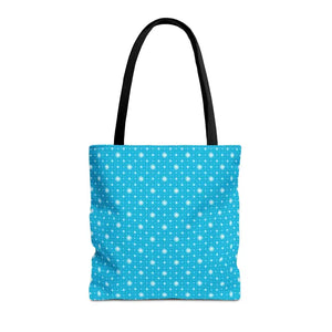 Print Tote Bag - Spiral Blue Background Design - Dipaliz - 16’’ × / Black - Handbags