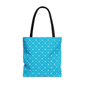 Print Tote Bag - Spiral Blue Background Design - Dipaliz - 18’’ × / Black - Handbags