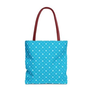 Print Tote Bag - Spiral Blue Background Design - Dipaliz - 18’’ × / Red - Handbags