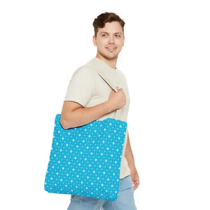 Print Tote Bag - Spiral Blue Background Design - Dipaliz - Handbags