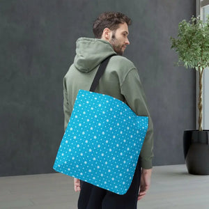 Print Tote Bag - Spiral Blue Background Design - Dipaliz - Handbags