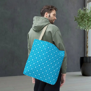Print Tote Bag - Spiral Blue Background Design - Dipaliz - Handbags