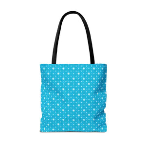 Print Tote Bag - Spiral Blue Background Design - Dipaliz - Handbags