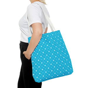 Print Tote Bag - Spiral Blue Background Design - Dipaliz - Handbags